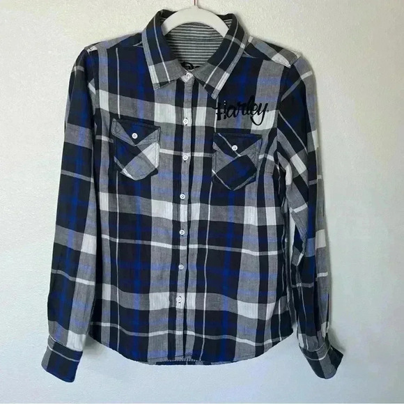 Harley Davidson Reversible Button Down - Picture 1 of 11